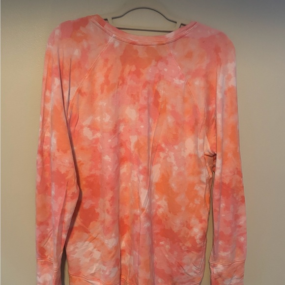 Athleta Mindset Tie Dye Lightweight Sweatshirt Pink Orange Colourway XL Tall - Picture 6 of 7